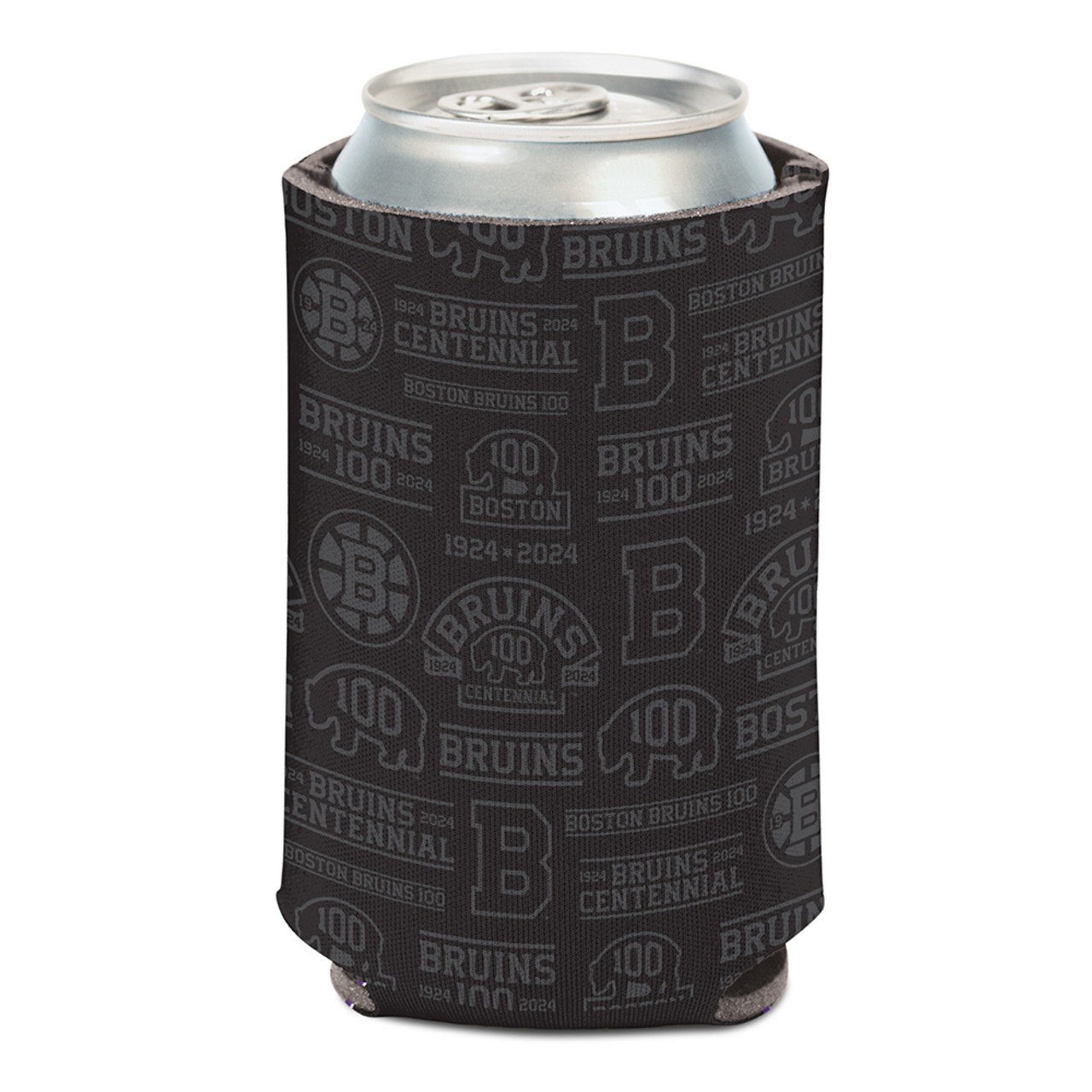 Bruins Centennial Pattern Art Can Cooler