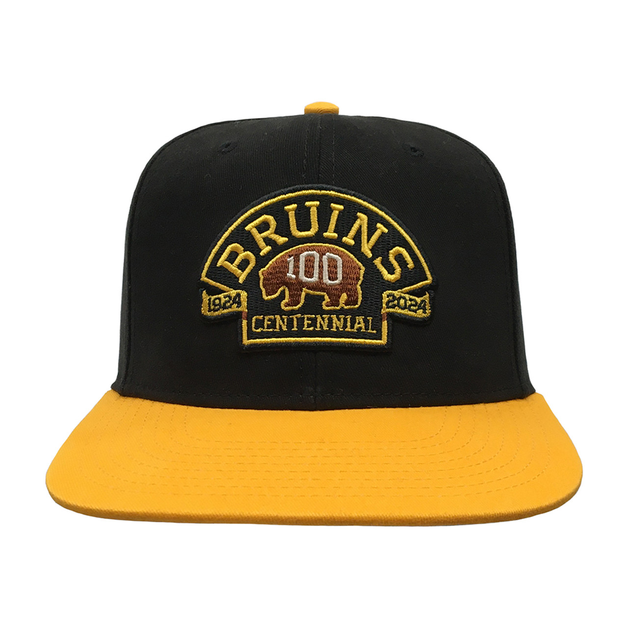 Bruins Centennial Logo Blockhead Black Cap