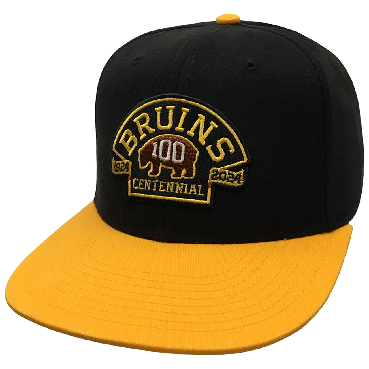 Bruins Centennial Logo Blockhead Black Cap