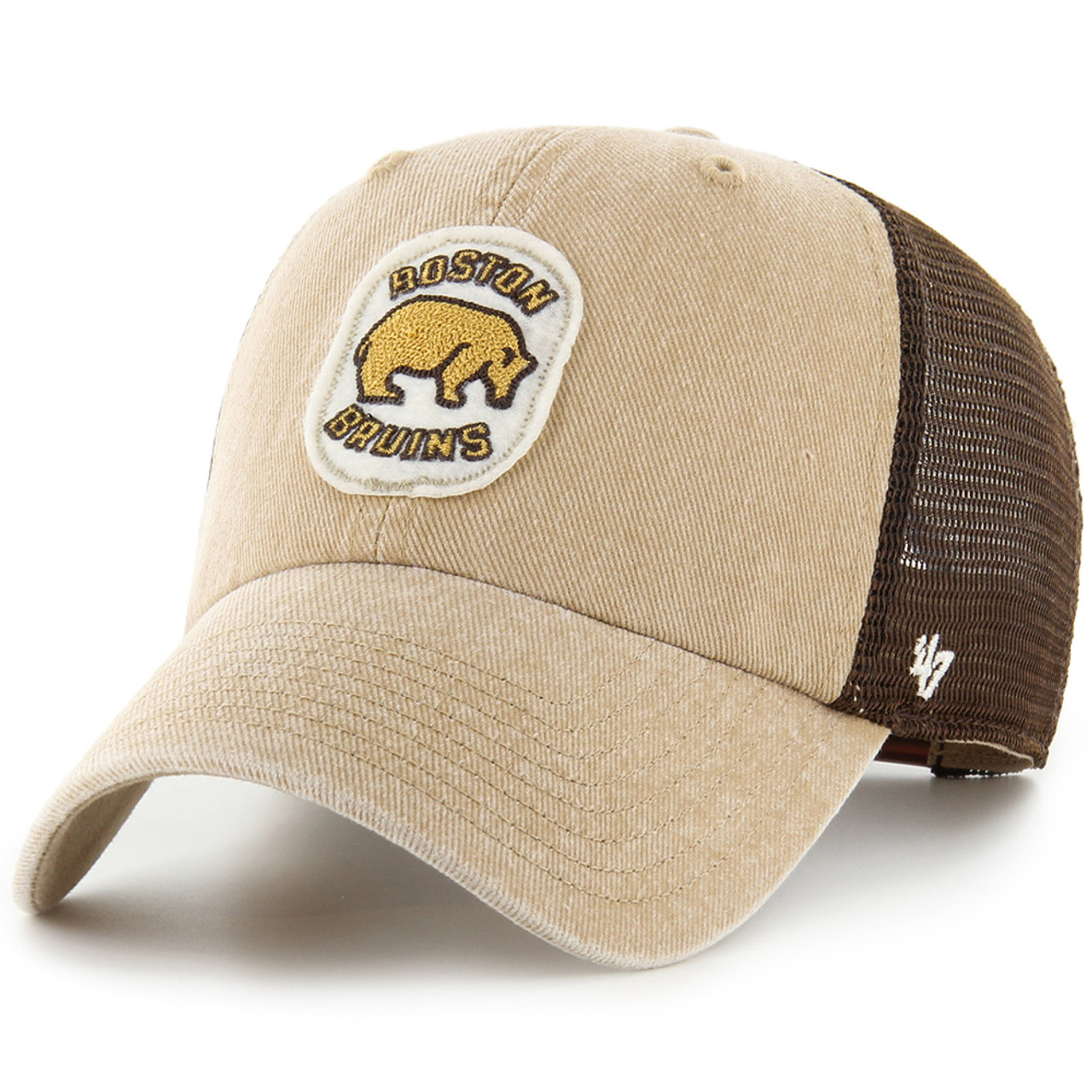 Bruins '47 Centennial Early Years Emblem Khaki Clean Up Cap