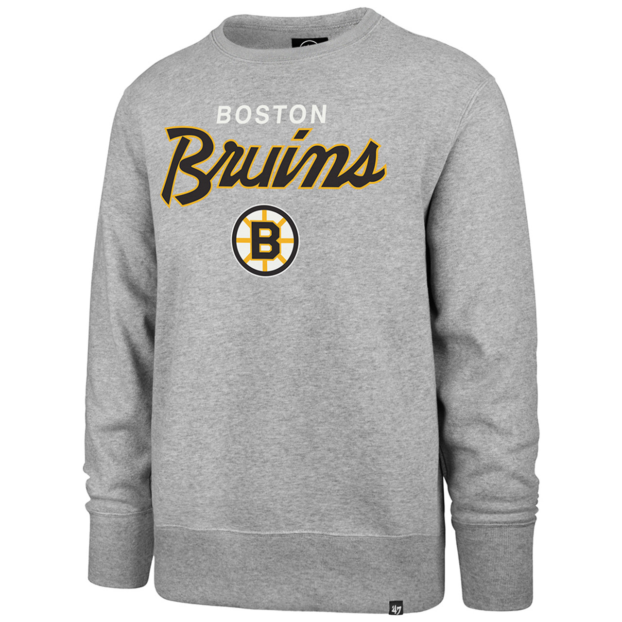 Bruins '47 Centennial Lunch Pail Script Crew Sweatshirt