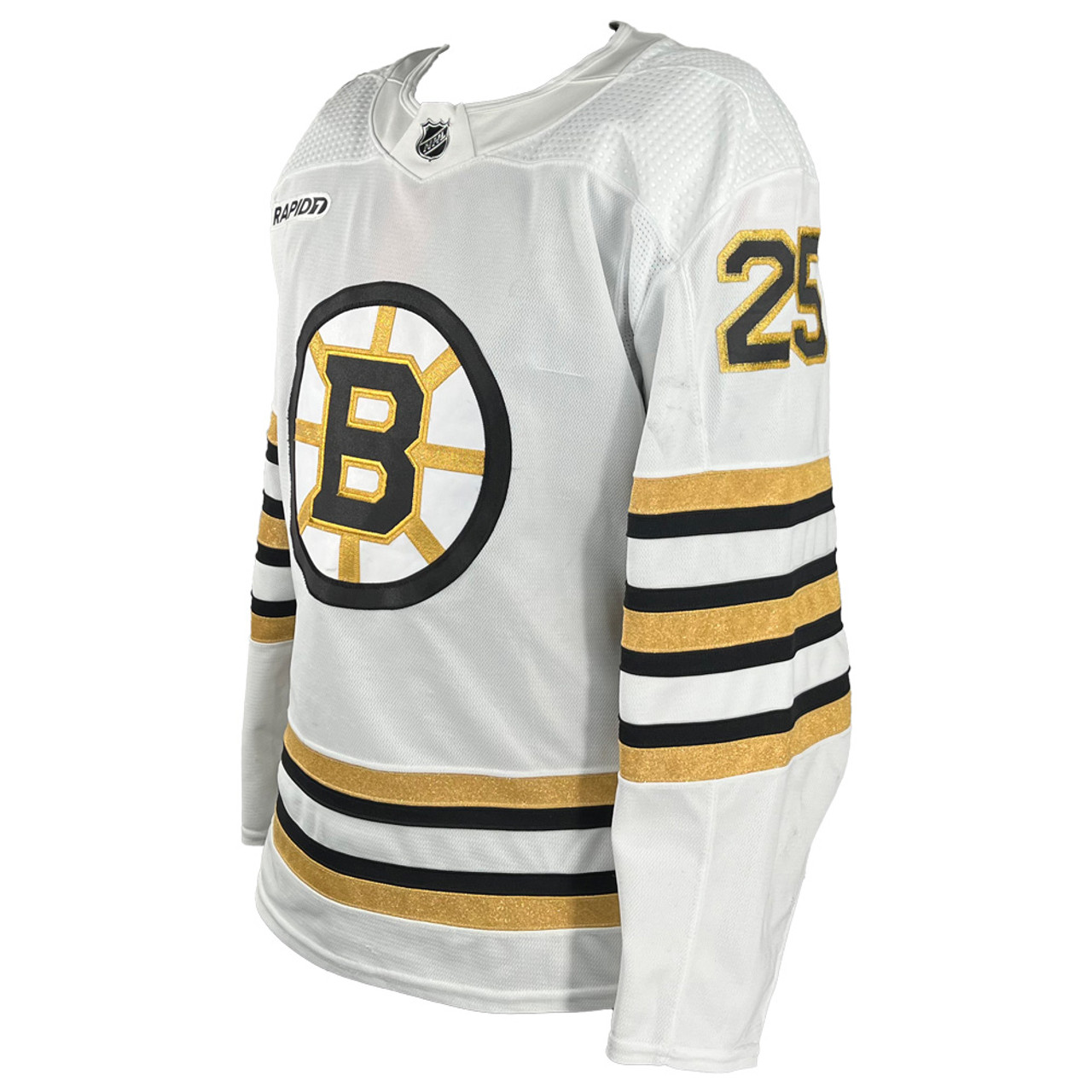 Adidas Boston Bruins No25 Brandon Carlo White Road Authentic 2019 Stanley Cup Final Stitched NHL Jersey