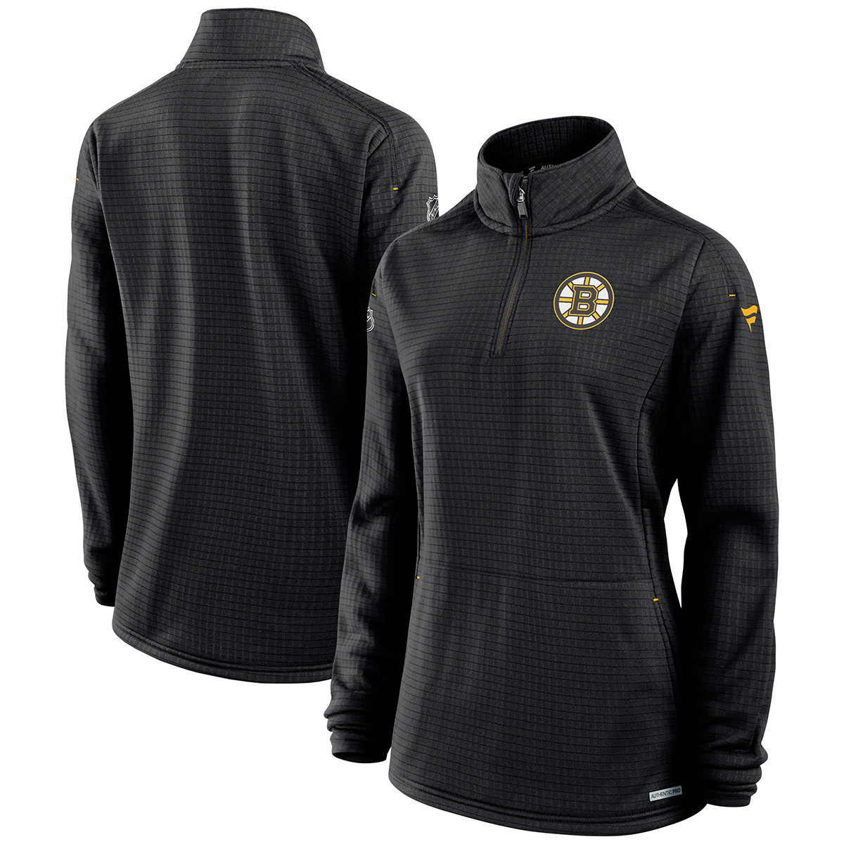Bruins Ladies Authentic Pro Rinkside Quarter Zip Lightweight
