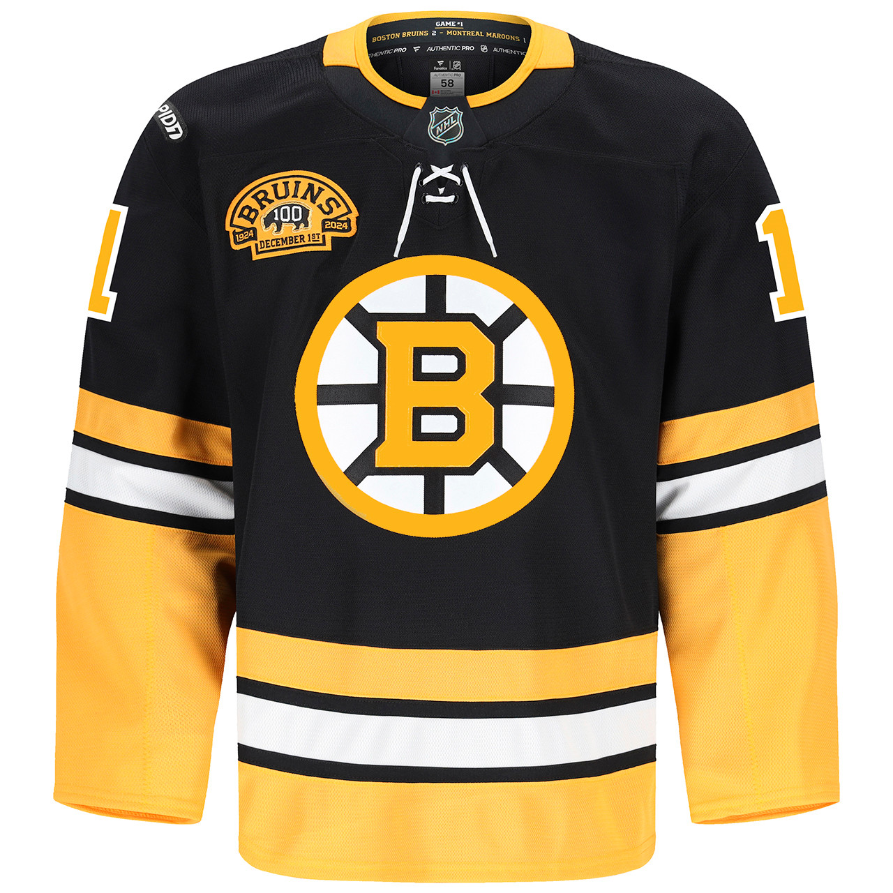 Jeremy Swayman Fanatics Authentic Pro Centennial Game Jersey