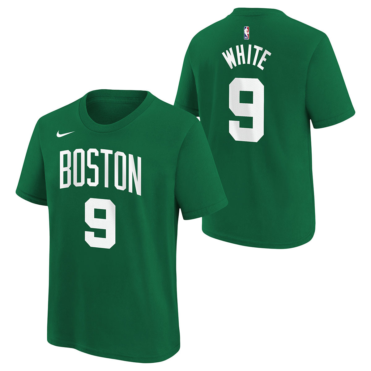 Youth White Nike Name And Number Tee - Boston ProShop
