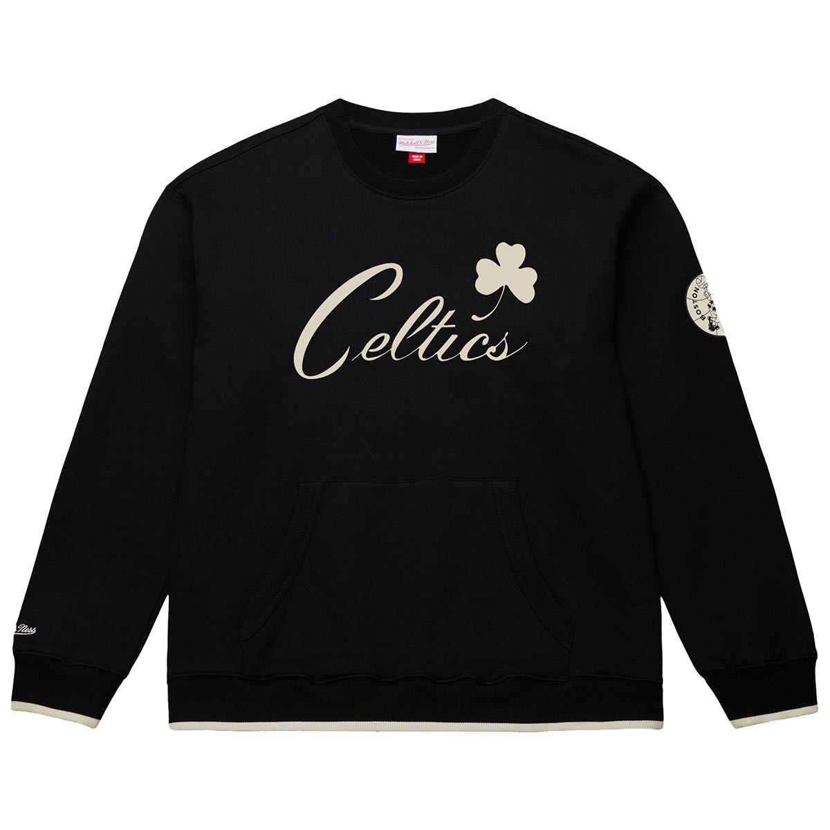 Celtics Mitchell & Ness Day Night Black Crew Sweatshirt