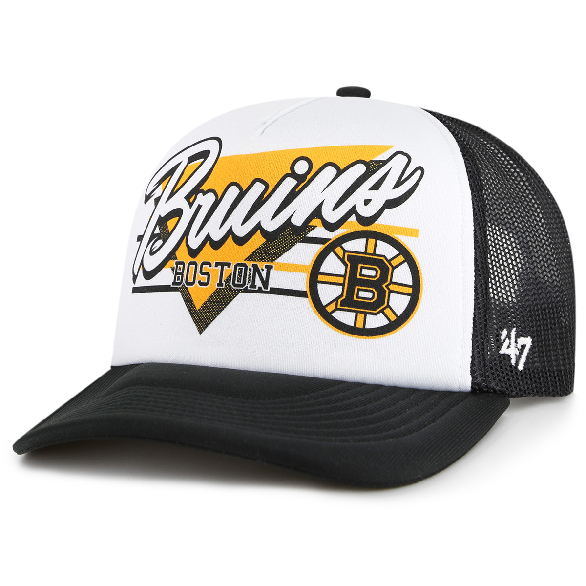 47Brand MVP Trucker Cap Boston Bruins | Berretto Nero Con Visiera Curva E Rete