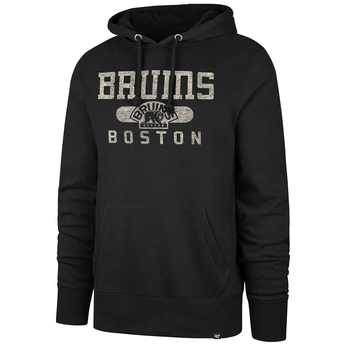 Bruins '47 Mainframe Black Pullover Hood - Boston ProShop