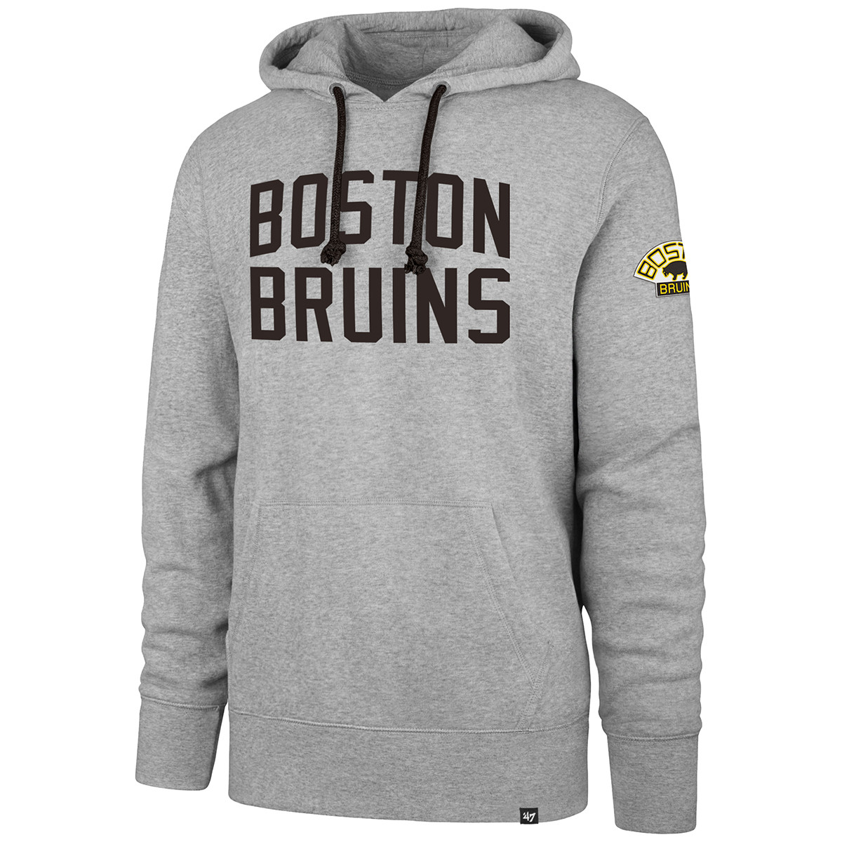 Bruins '47 Gamebreak Gray Pullover Hood