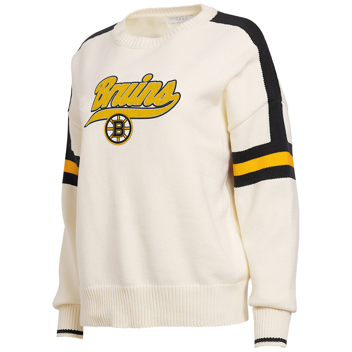 Bruins Ladies WEAR By Erin Andrews Stripe Pullover Sweater
