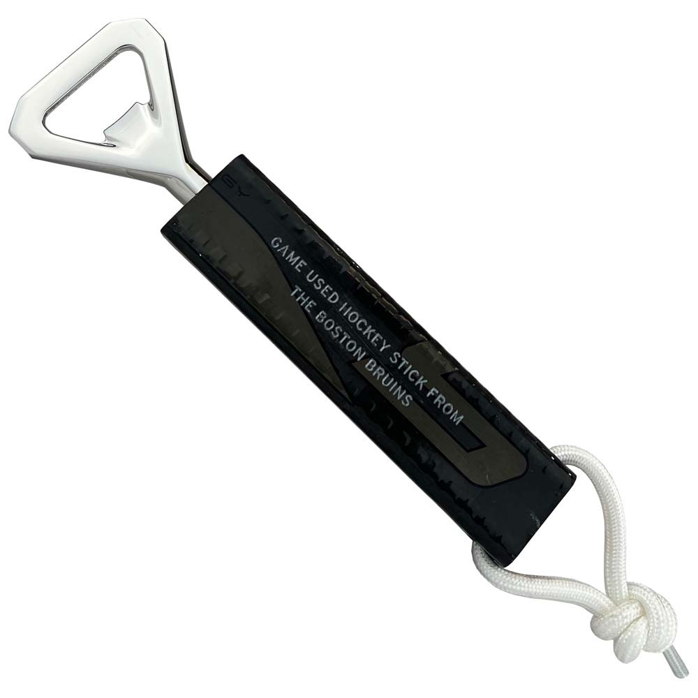 Game-Used Hockey Stick Bottle Opener - Charlie McAvoy - Boston ProShop