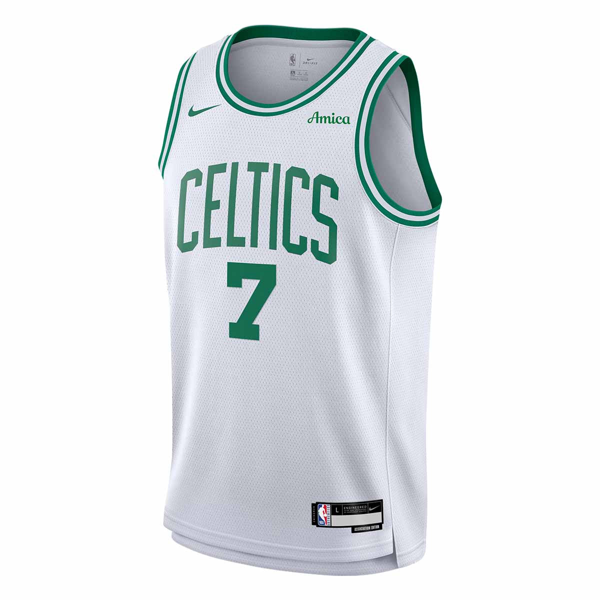 Youth Jaylen Brown Association Swingman Nike Jersey w/Amica Patch