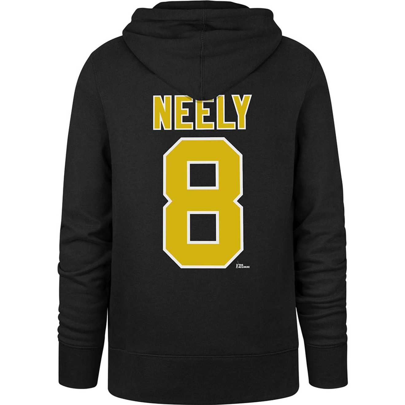 Boston Bruins No8 Cam Neely Black Sawyer Hooded Sweatshirt Stitched Jersey