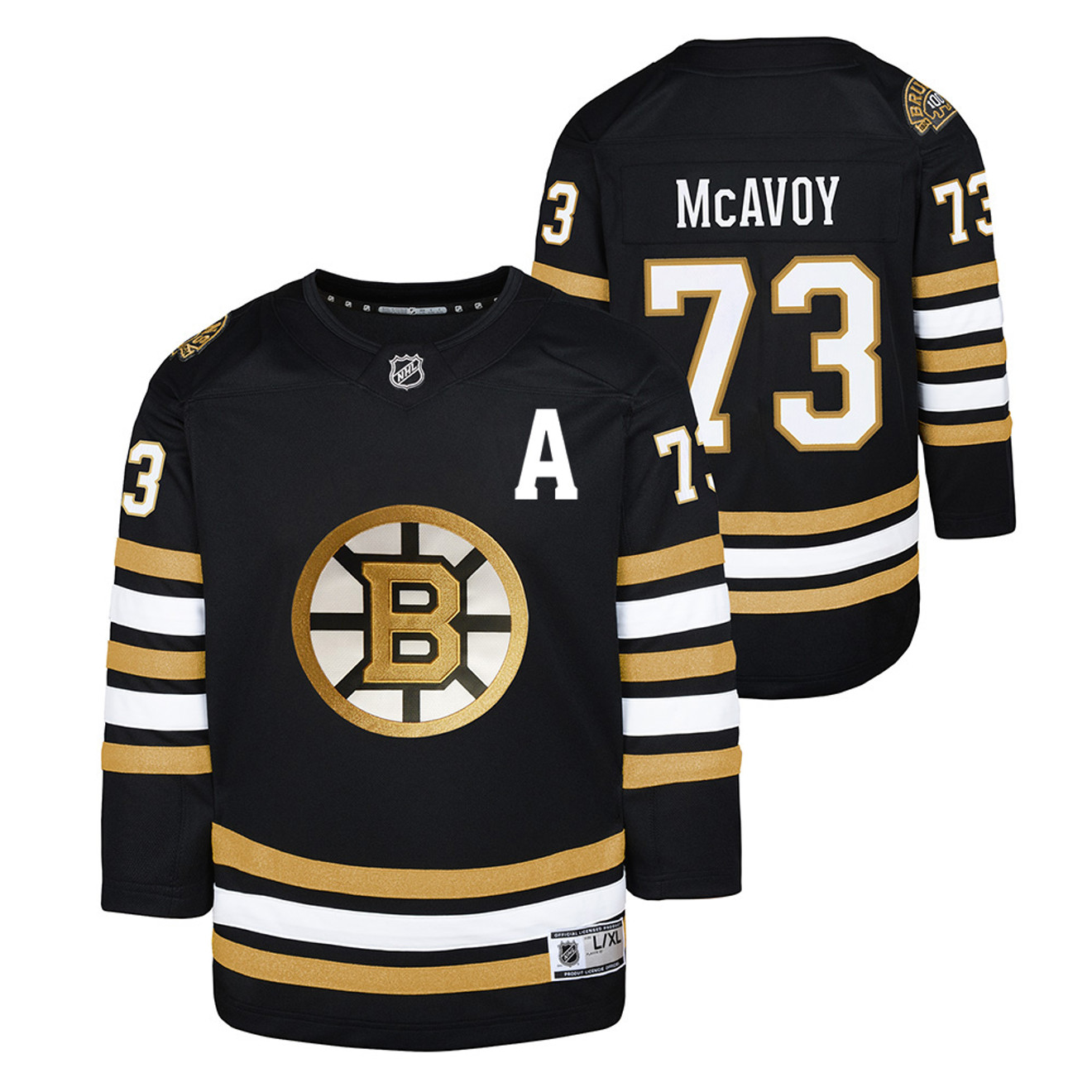 Adidas Boston Bruins No73 Charlie McAvoy Black Home Authentic Women's Stitched NHL Jersey