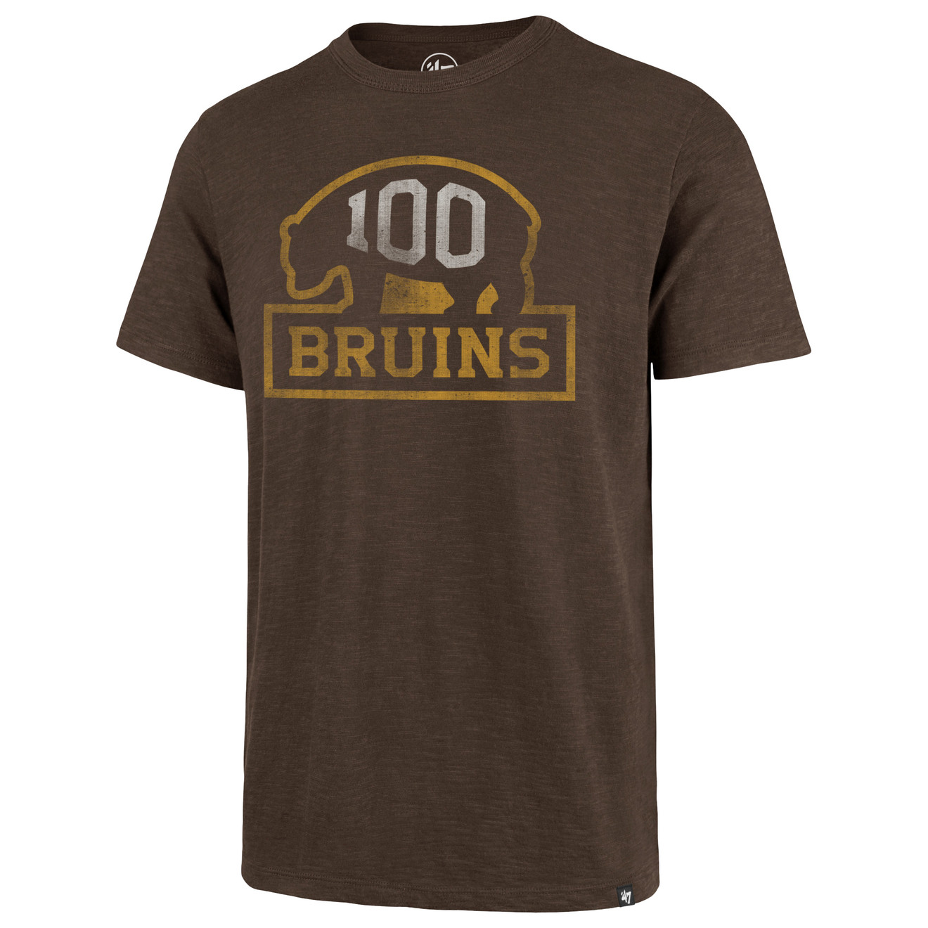 Bruins '47 Centennial Secondary Logo Brown Scrum Tee