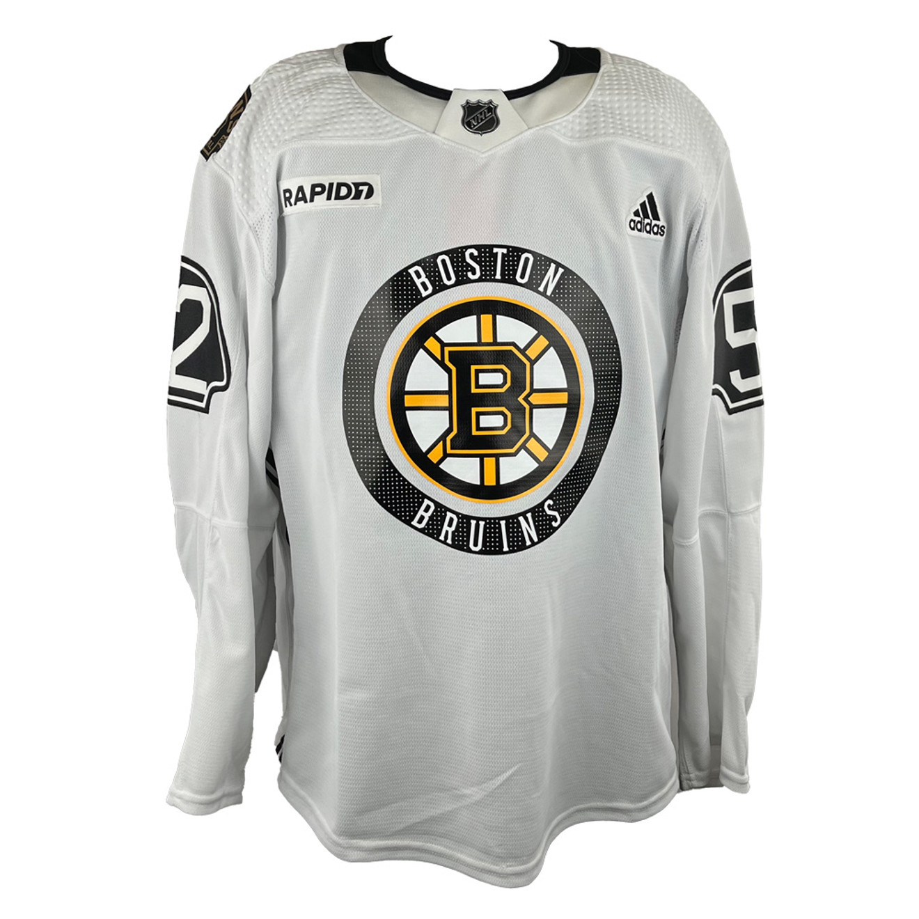 Bruins white sales practice jersey