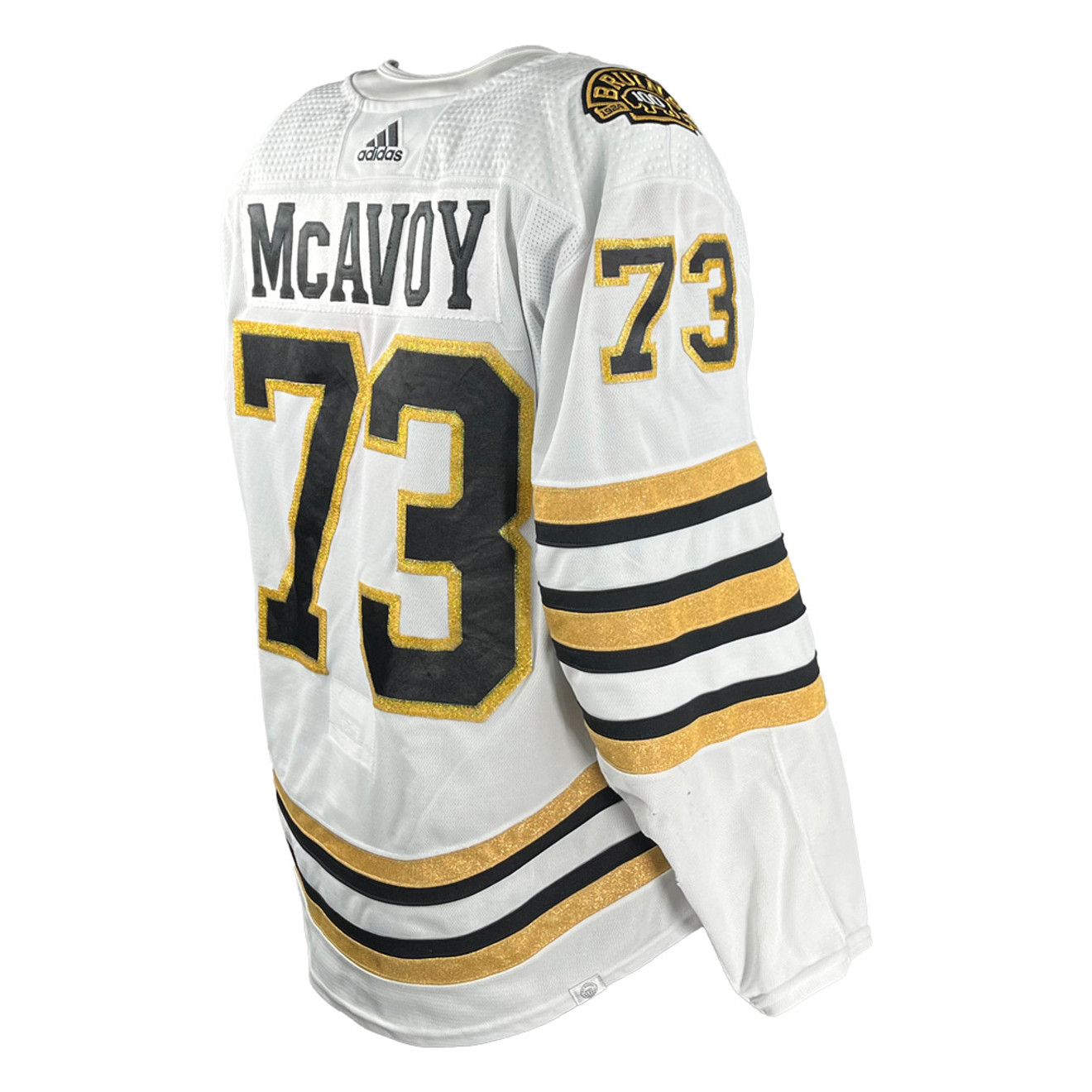 Adidas Boston Bruins No73 Charlie McAvoy White Authentic 2019 Winter Classic Stitched NHL Jersey