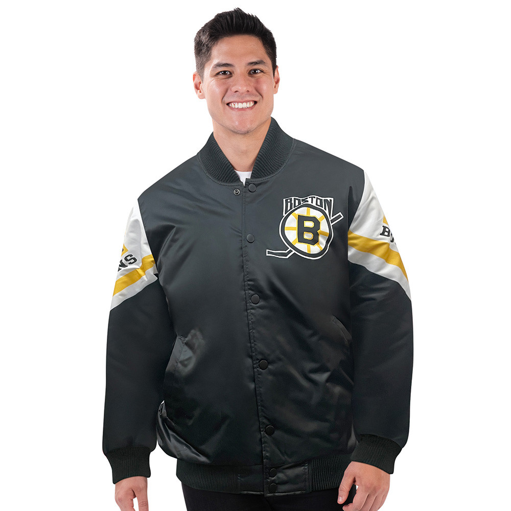 STARTER / BOSTON BRUINS/スタジャン/XL/ポリエステル/BLK Bruins Centennial Starter Power Satin Jacket
