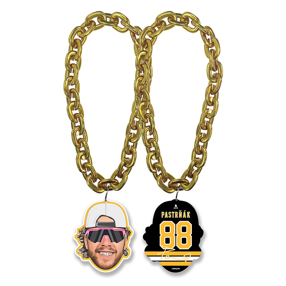 Pastrnak Face Gold FanChain - Boston ProShop