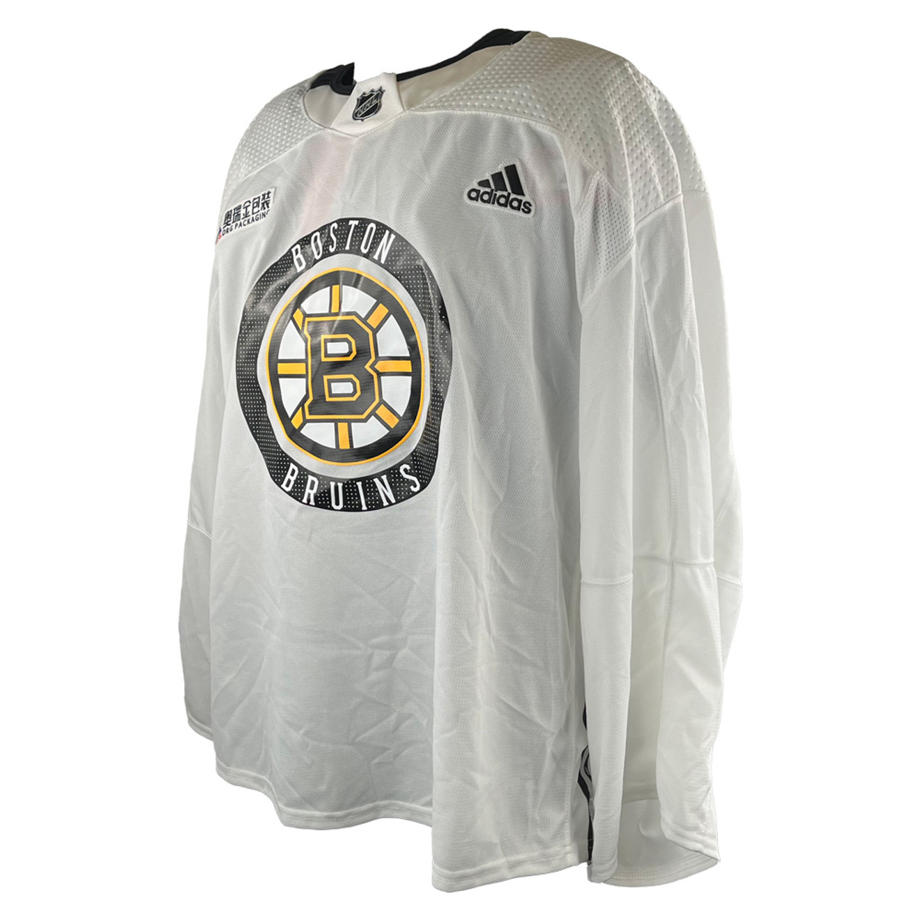 Bruins white sales practice jersey