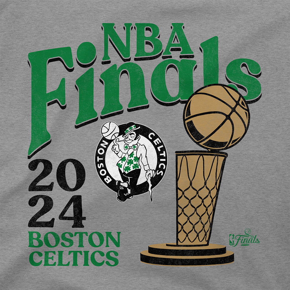 Celtics 2024 NBA Finals Revolution Gray Tee