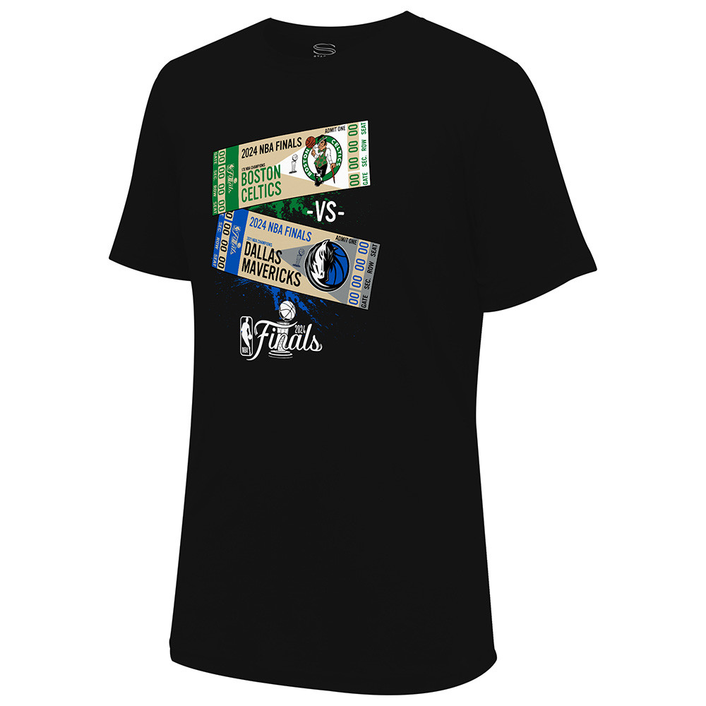 Celtics-Mavericks 2024 NBA Finals Dueling Ticket Tee
