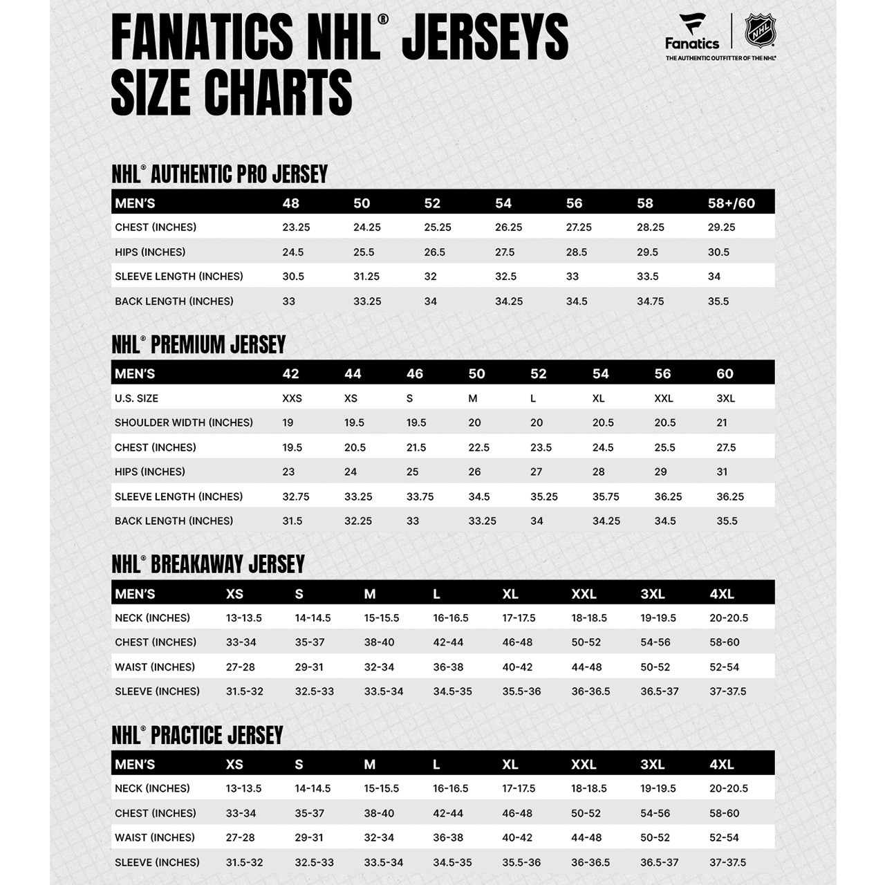 Adidas Reebok Replica Jersey Size Chart Bruins Fanatics NHL