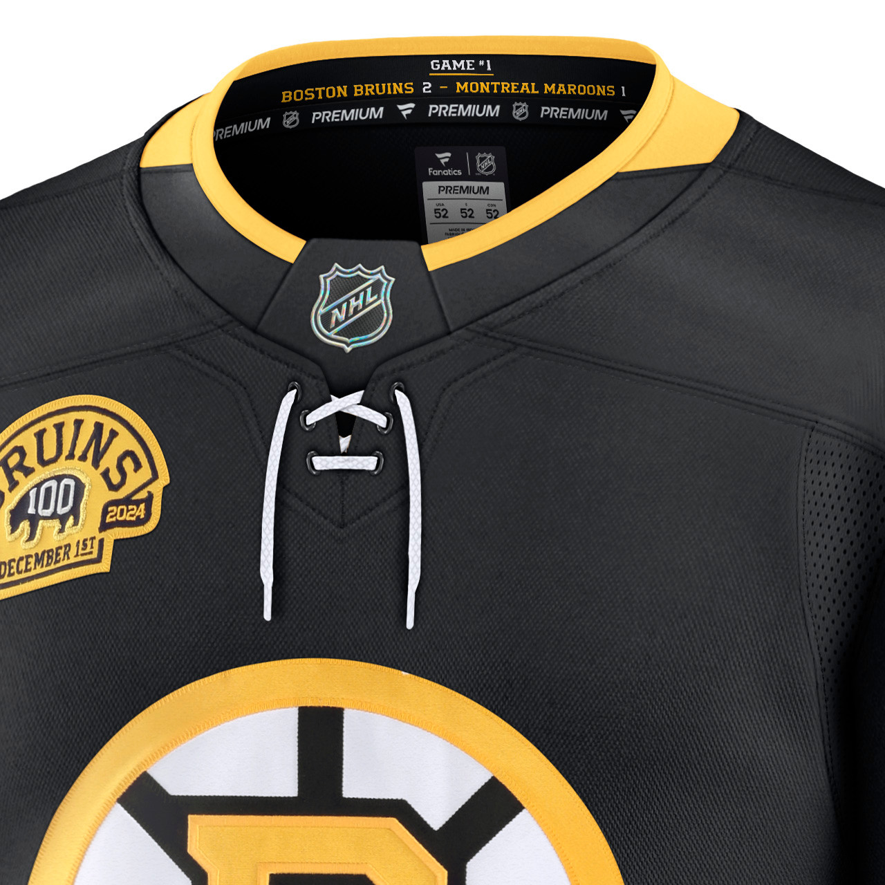 David Pastrnak Fanatics Premium Centennial Game Jersey - Boston