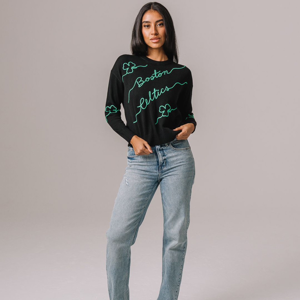 Celtics Ladies Love Letter Wool Sweater - Main Image