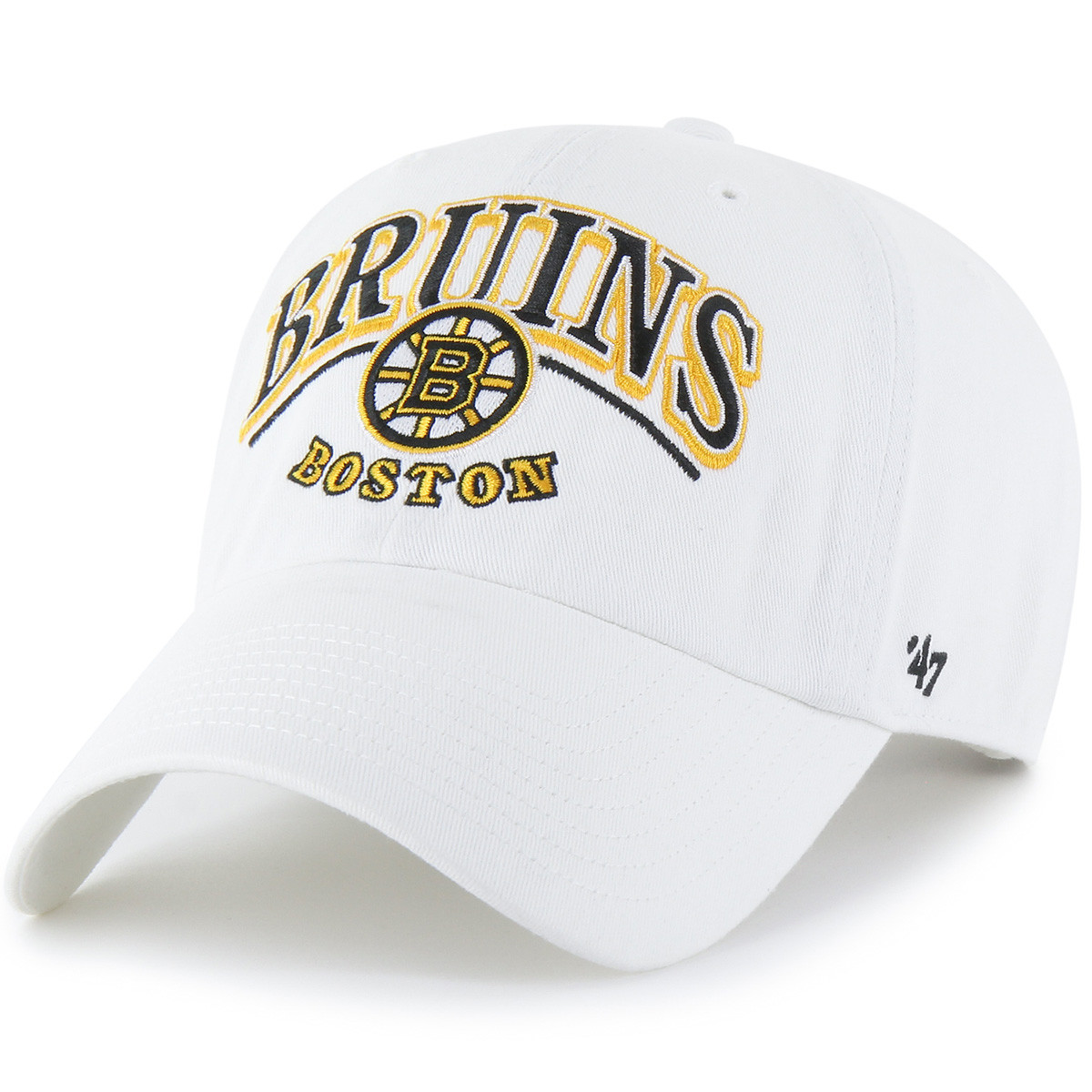 \'47 Brand Hat Womens One Size Boston Bruins White Satin Glitter Snapback Cap Bruins  main image 4