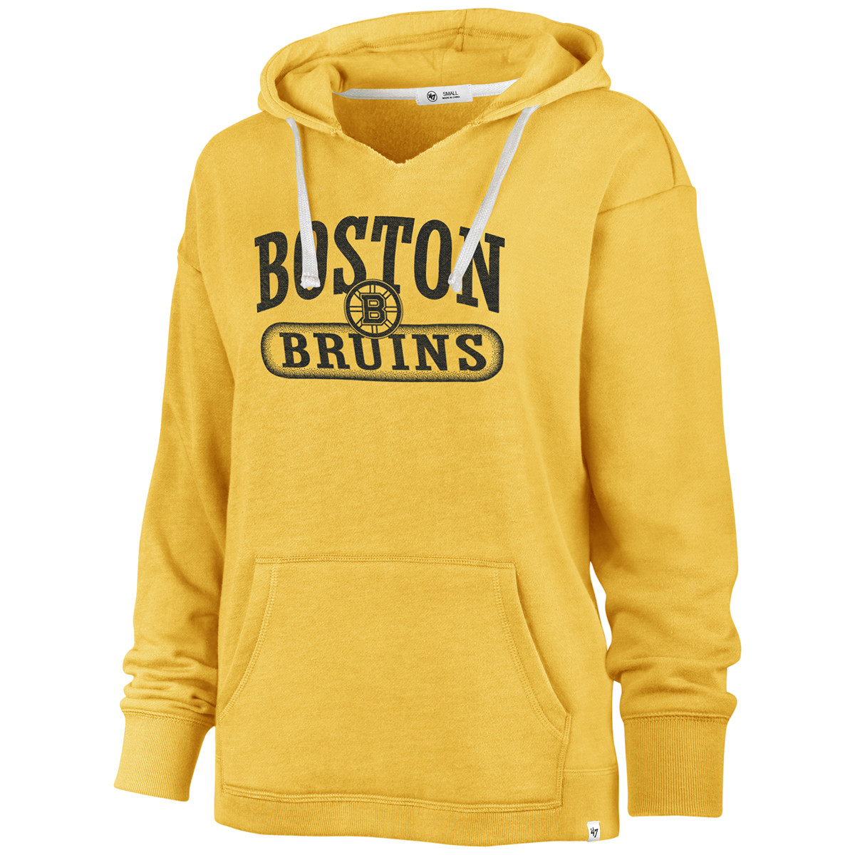 T-shirt Henley surdimensionné à manches longues pour femme Boston Bruins Fanatics noir All Out Effort