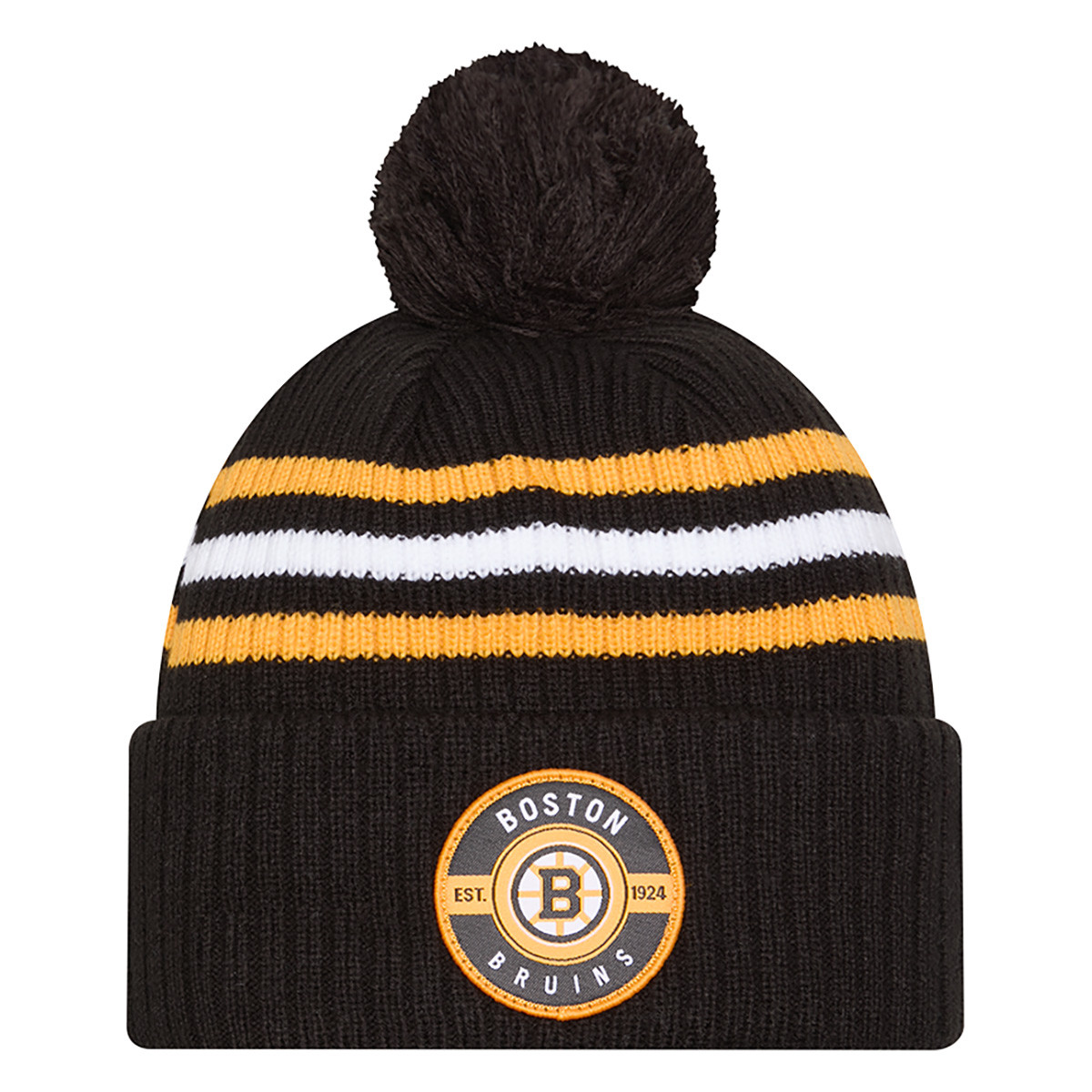 BruinsNewEraBandedPomCuffBlack