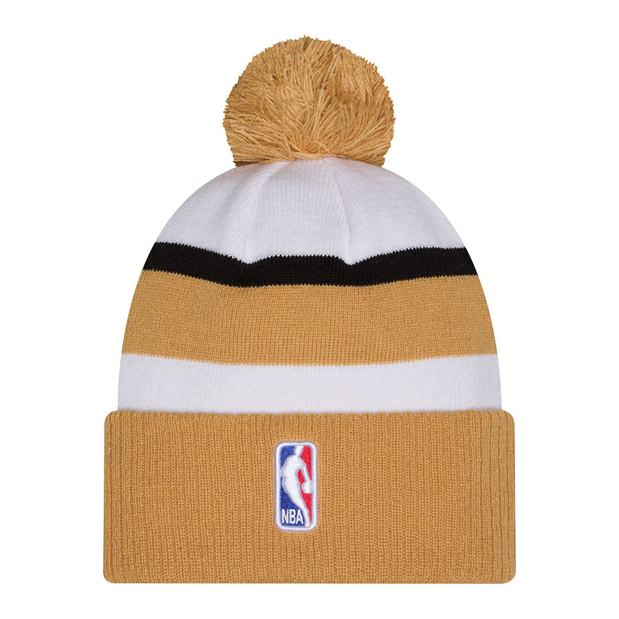 Celtics Youth New Era 2025 City Edition White Pom Knit Hat