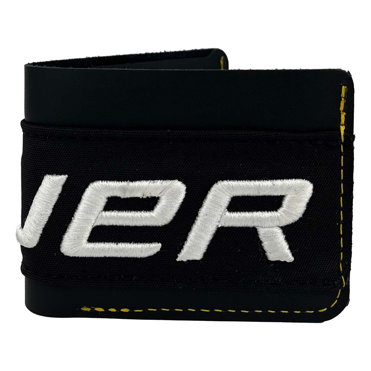 Game-Used Boston Bruins Hockey Gloves 6 Slot Bifold Wallet