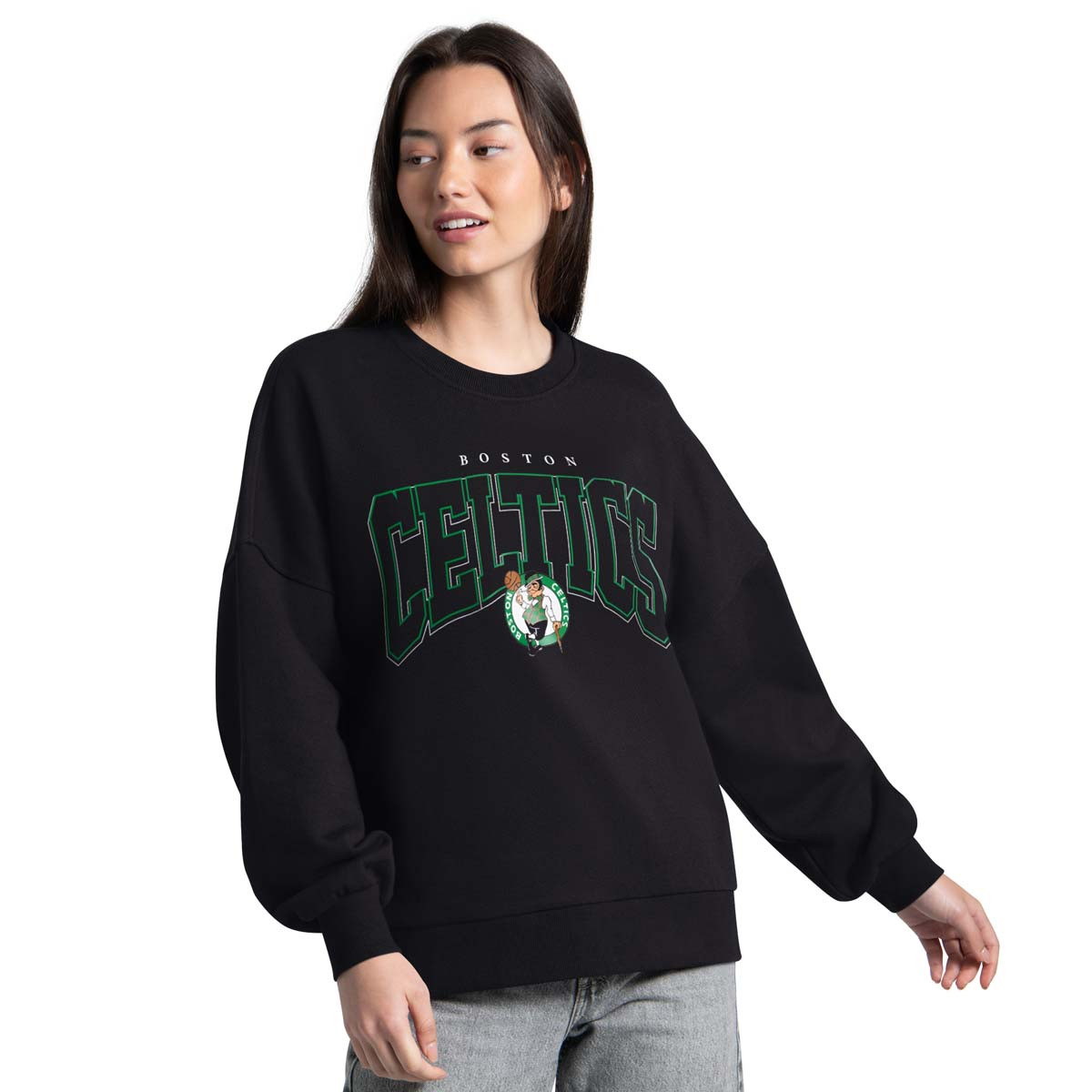 Celtics Starter Ladies Show Up Black Crew Sweatshirt