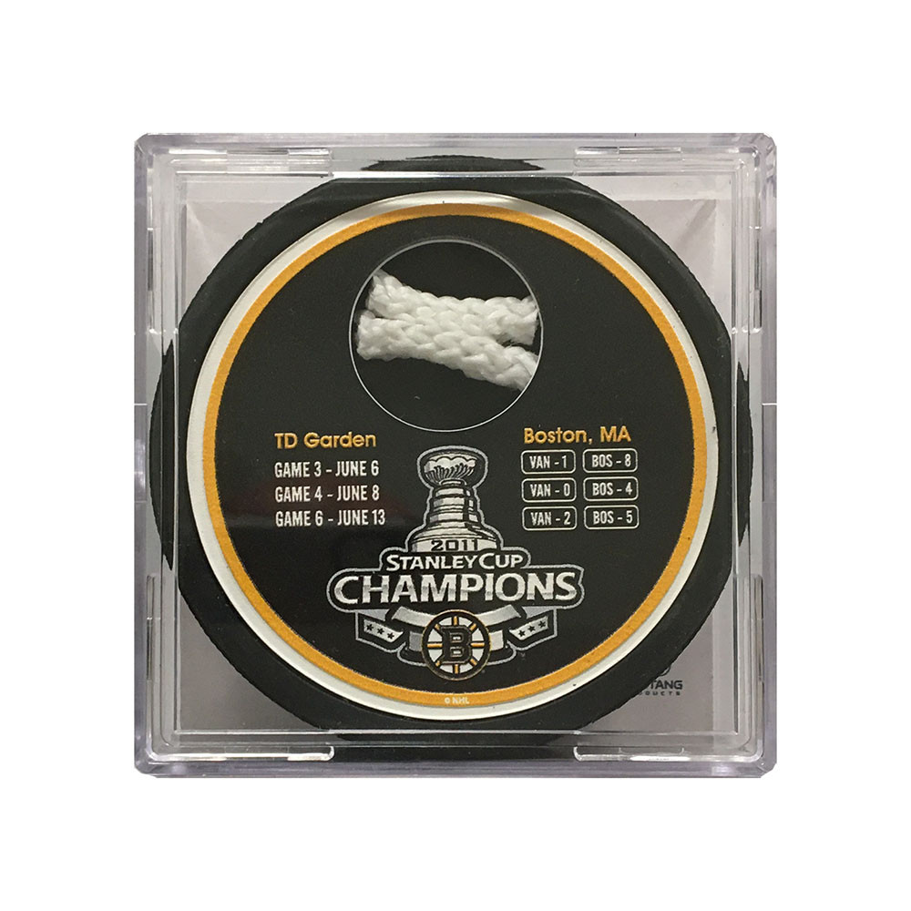 Bruins 2011 Stanley Cup Champs Game-Used Net Puck - Boston ProShop