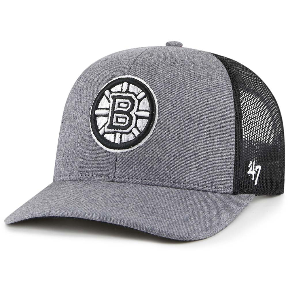 Bruins'47 Carbon Charcoal Trucker Cap Boston ProShop