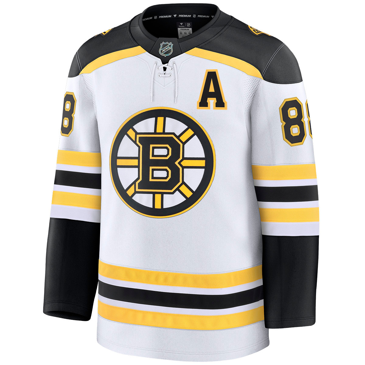 Pastrnak Fanatics White Away NHL Premium Jersey - Boston ProShop
