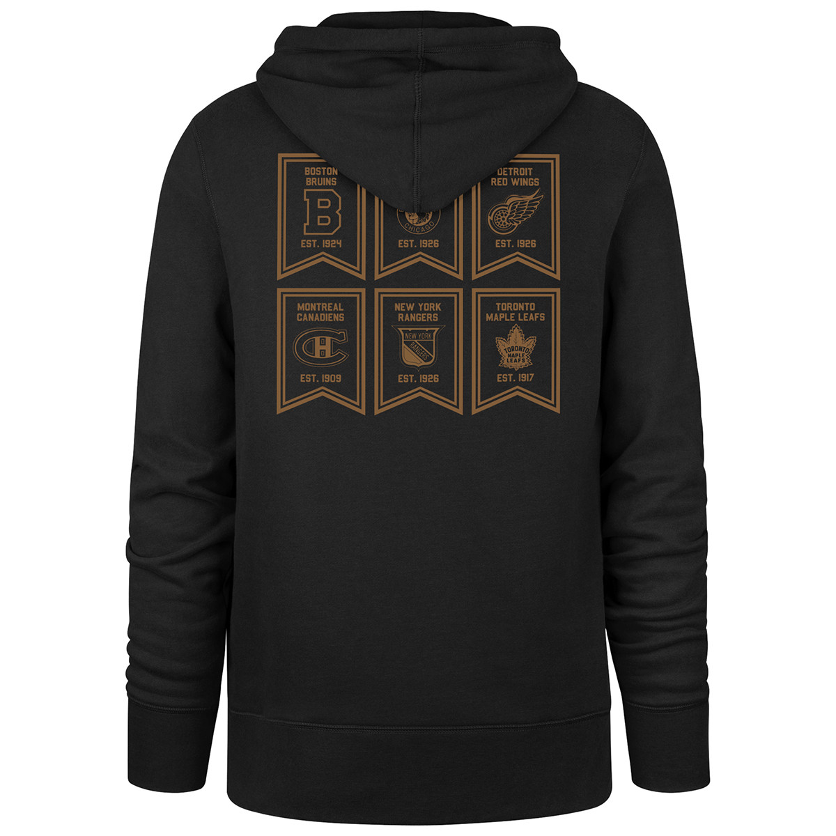 Bruins '47 Original Six Black Pullover Hood