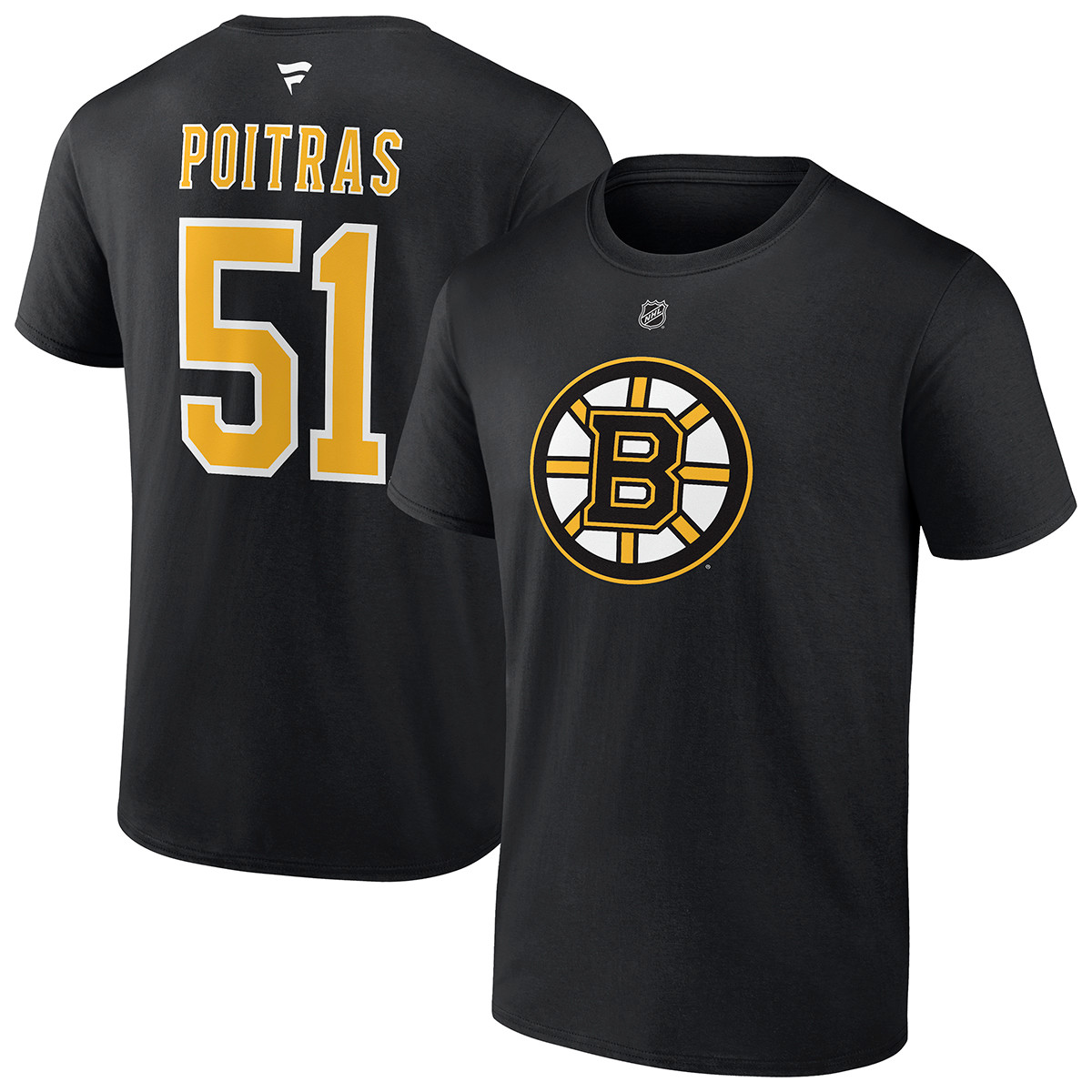 Poitras Name and Number Tee Boston ProShop