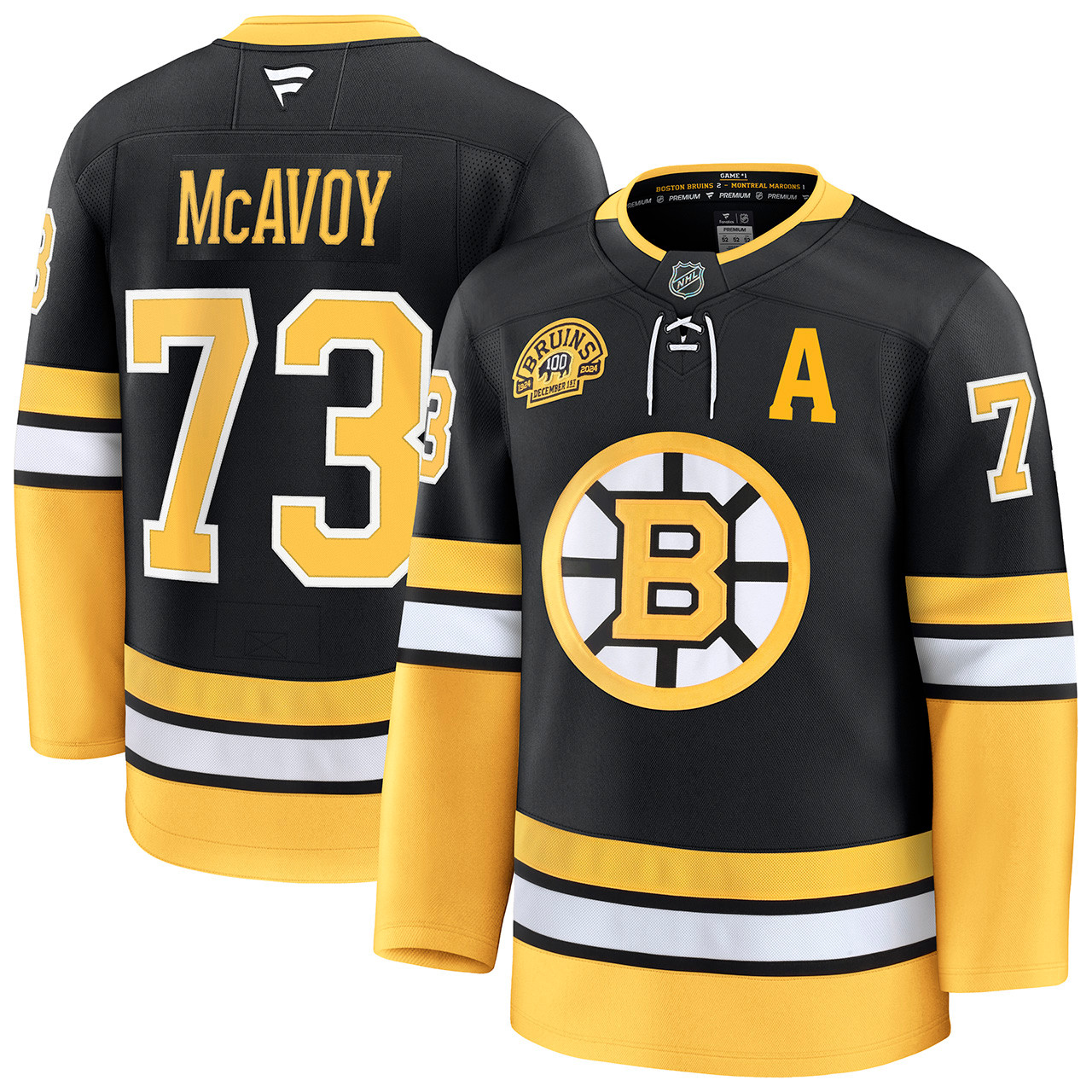 Charlie McAvoy Fanatics Premium Centennial Game Jersey - Boston