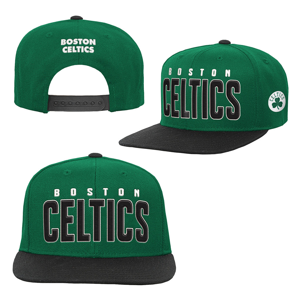 Celtics Youth Lockup Flatbrim Cap - Boston ProShop