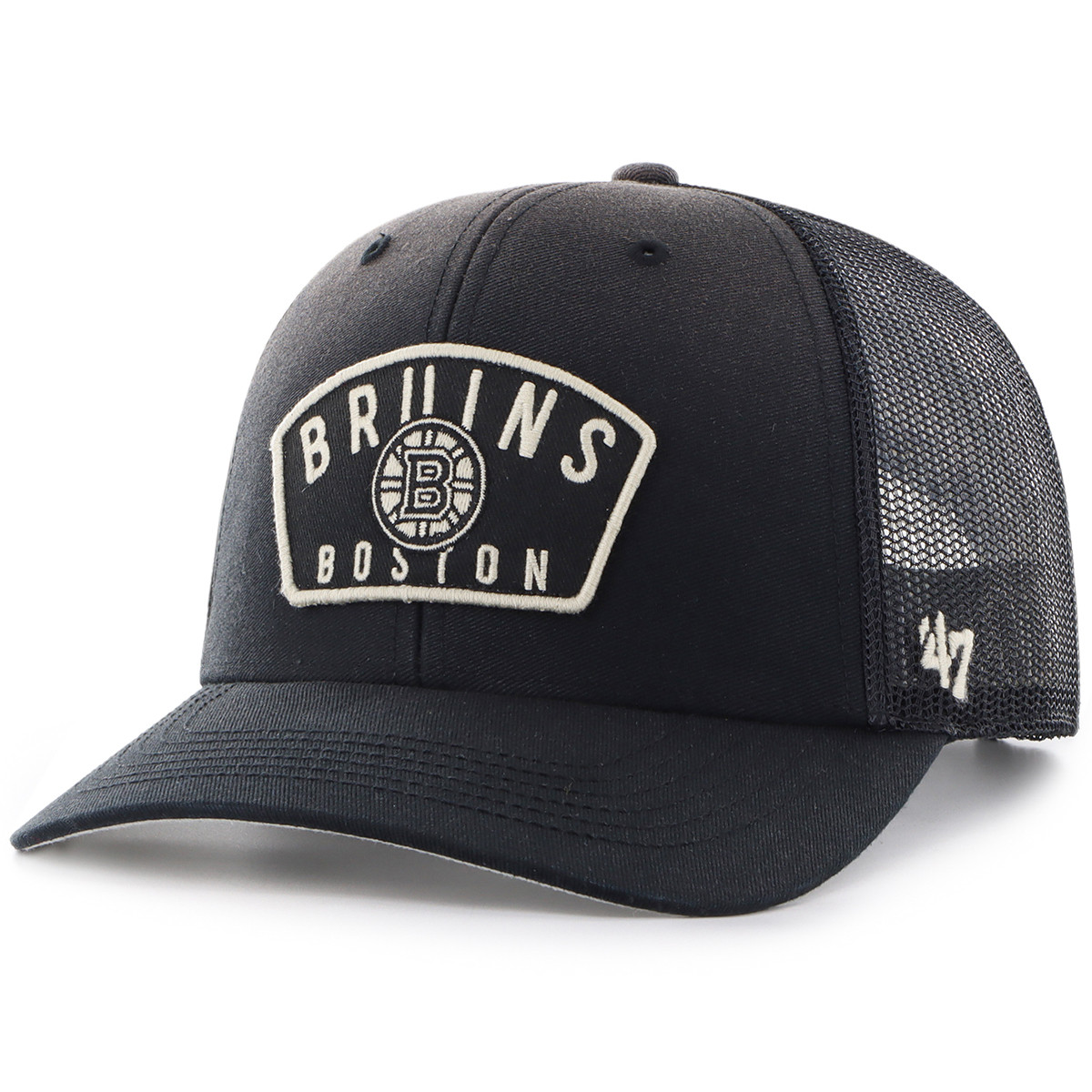 Boston Bruins 47 Brand Snapback Trucker Cap MESH POP Trucker
