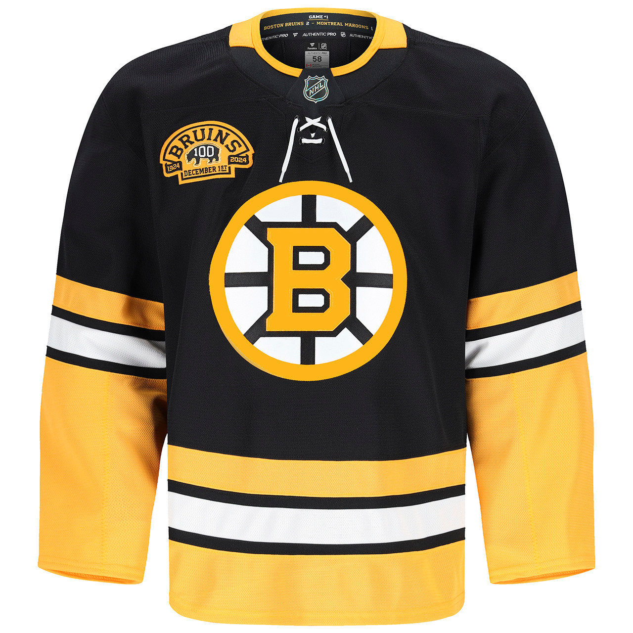 Game-Used Centennial Anniversary Game Hockey Jersey - Warmups