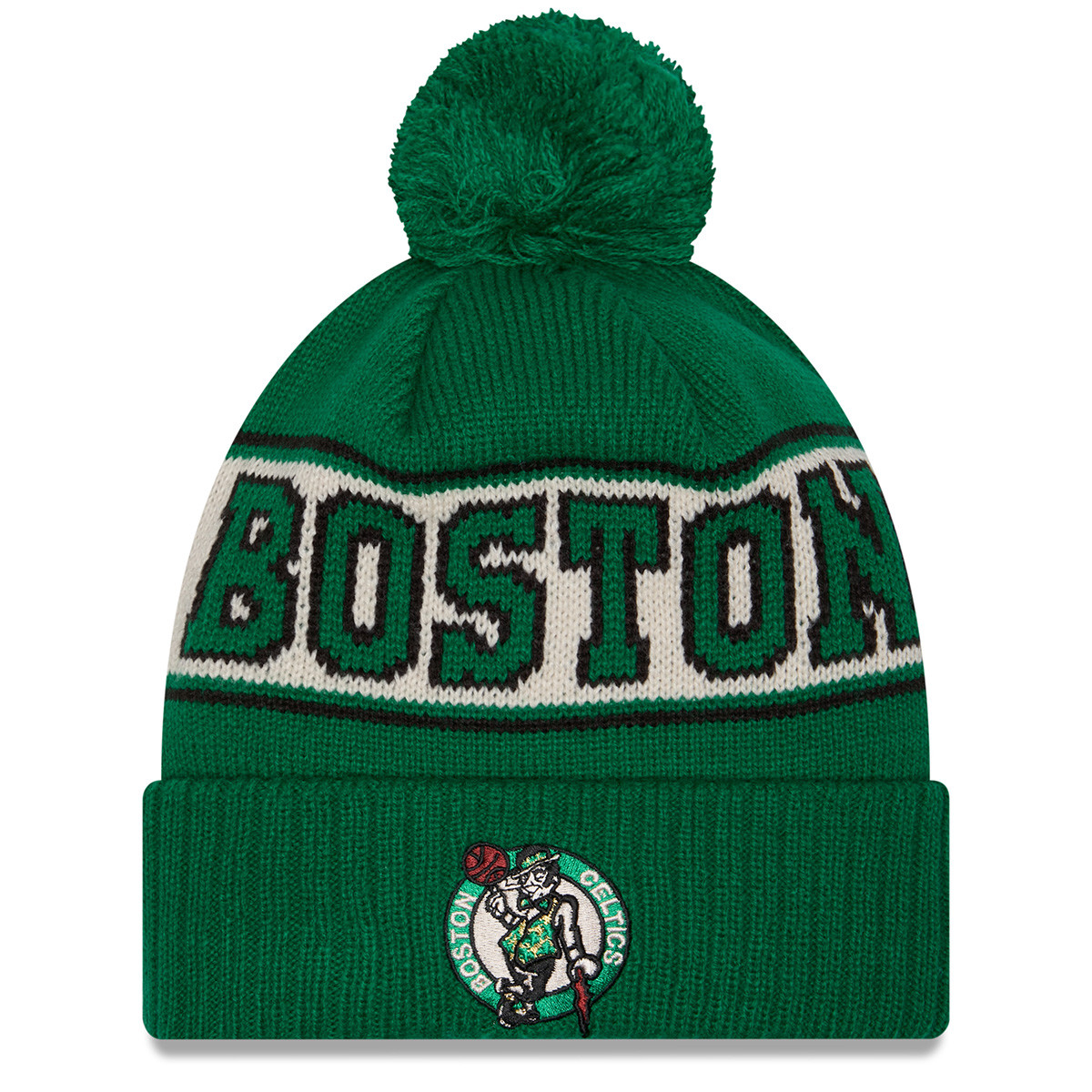 Celtics Preschool Retro Pom Cuff Green Knit Hat - Boston ProShop