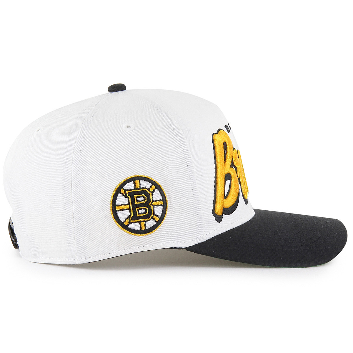Bruins '47 Drop Shadow White Hitch Cap