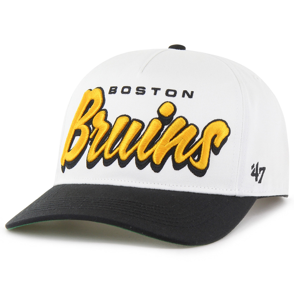 Bruins '47 Drop Shadow White Hitch Cap - Boston ProShop