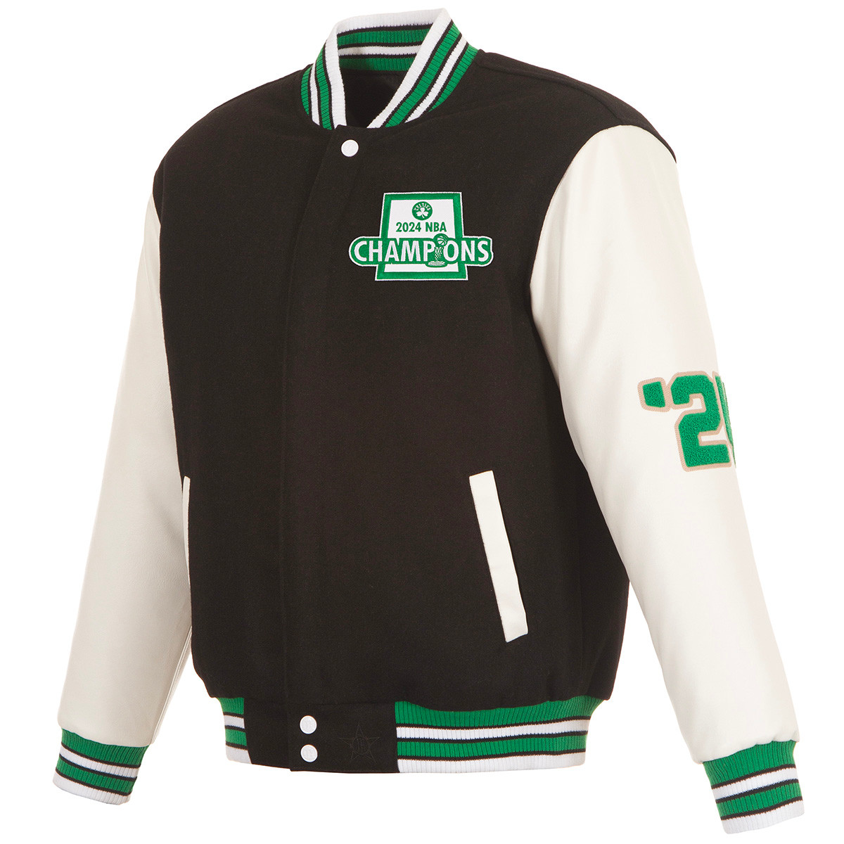Celtics 2024 NBA Champions Black Reversible Jacket - Boston ProShop