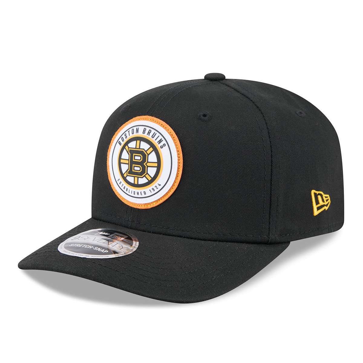 Bruins Youth New Era 9SEVENTY Circle Patch Black SnapBack Cap