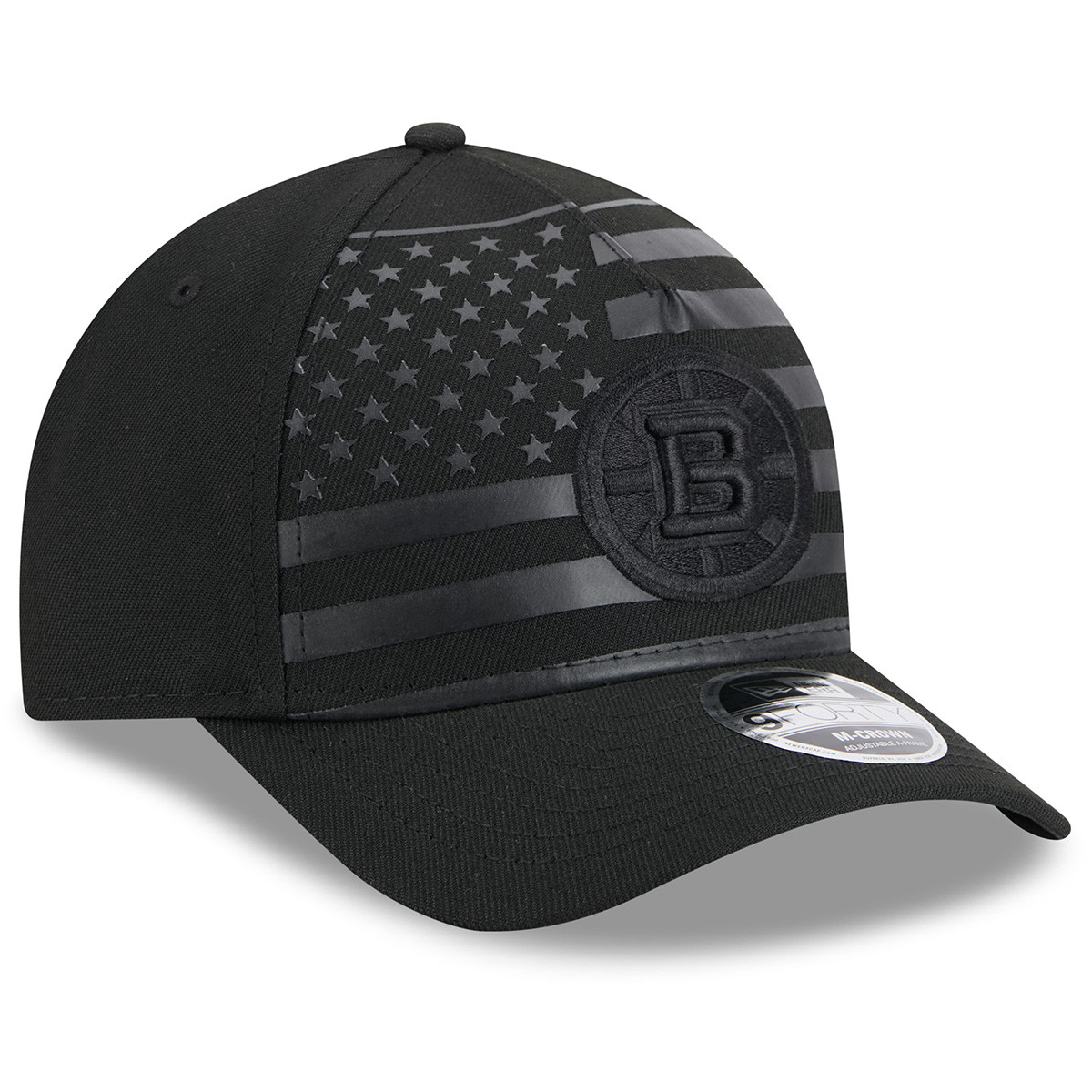 Bruins New Era Tonal Flag Black 9FORTY Cap - Boston ProShop